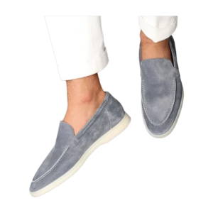 Yacht Loafers Frosted Suede Slip-on Driving Flat Shoes 4 Season Walking Lazy Mules Round Toe Penny Casual Shoes Man Big Size