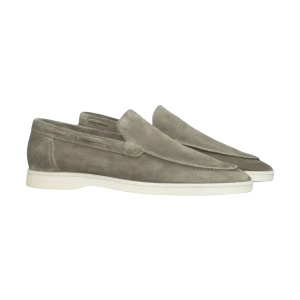 Yacht Loafers Frosted Suede Slip-on Driving Flat Shoes 4 Season Walking Lazy Mules Round Toe Penny Casual Shoes Man Big Size