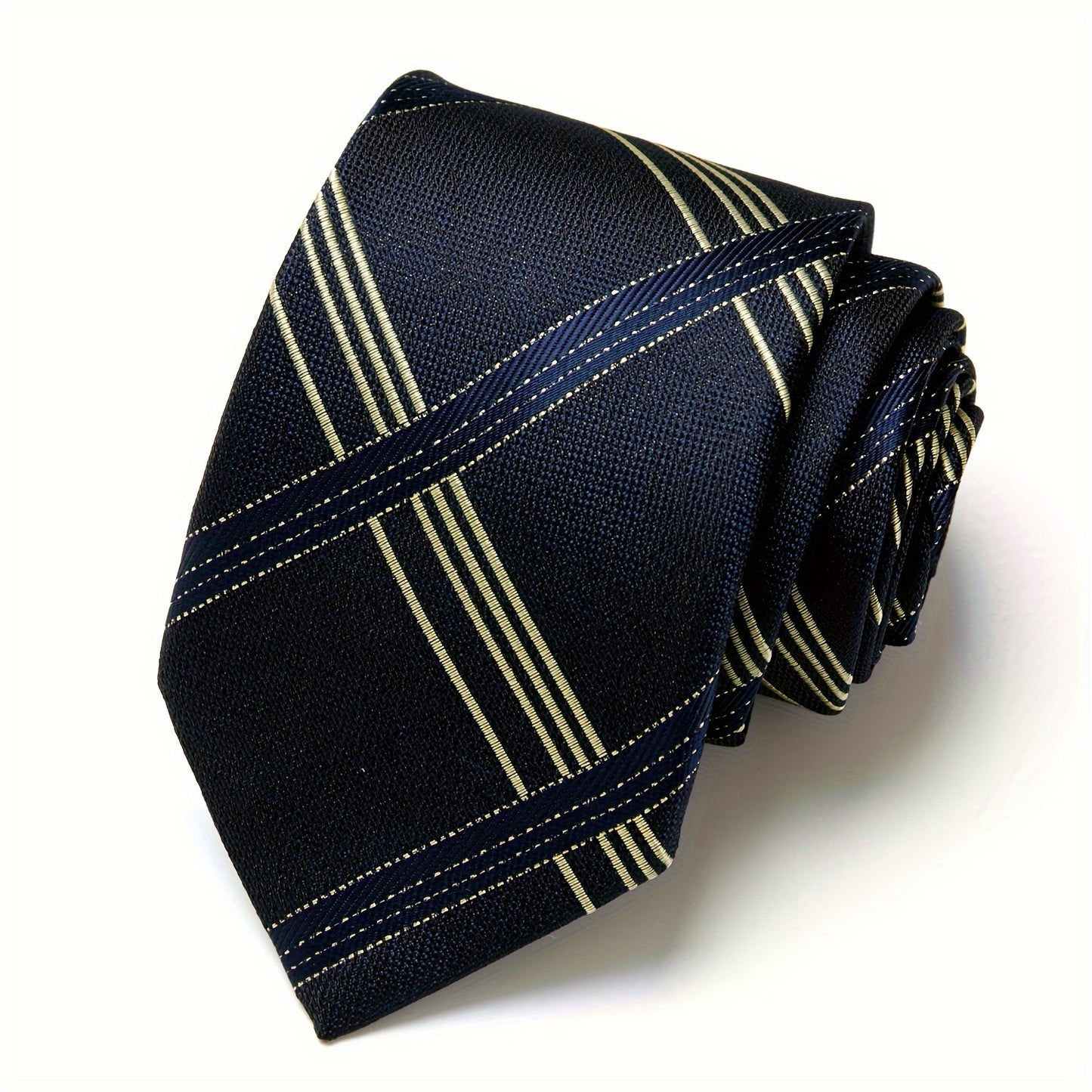 IN BLACK Men's Tie, Paisley Floral Necktie for Wedding Workplace