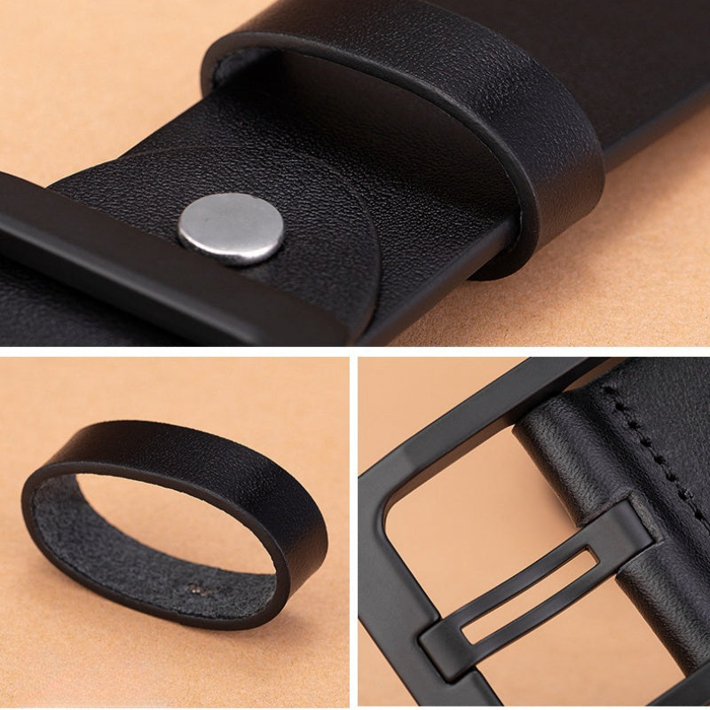 Men's Soft PU Leather Antique Waist Belt With Buckle