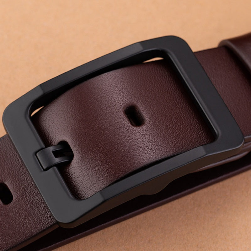 Men's Soft PU Leather Antique Waist Belt With Buckle