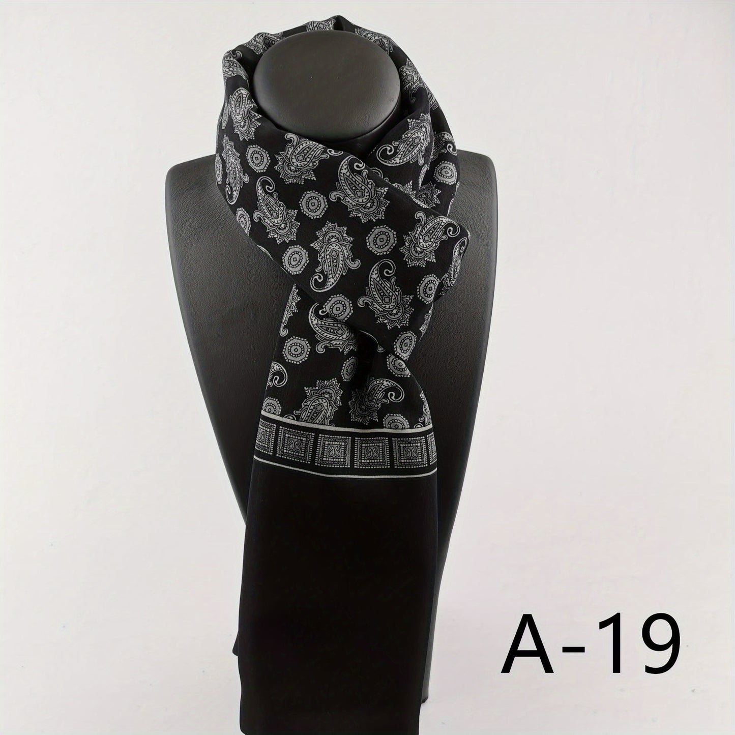 Men's Warmth Simple Scarf, 100% Polyester Knit Fabric, Mature Style, Fashionable Accessory