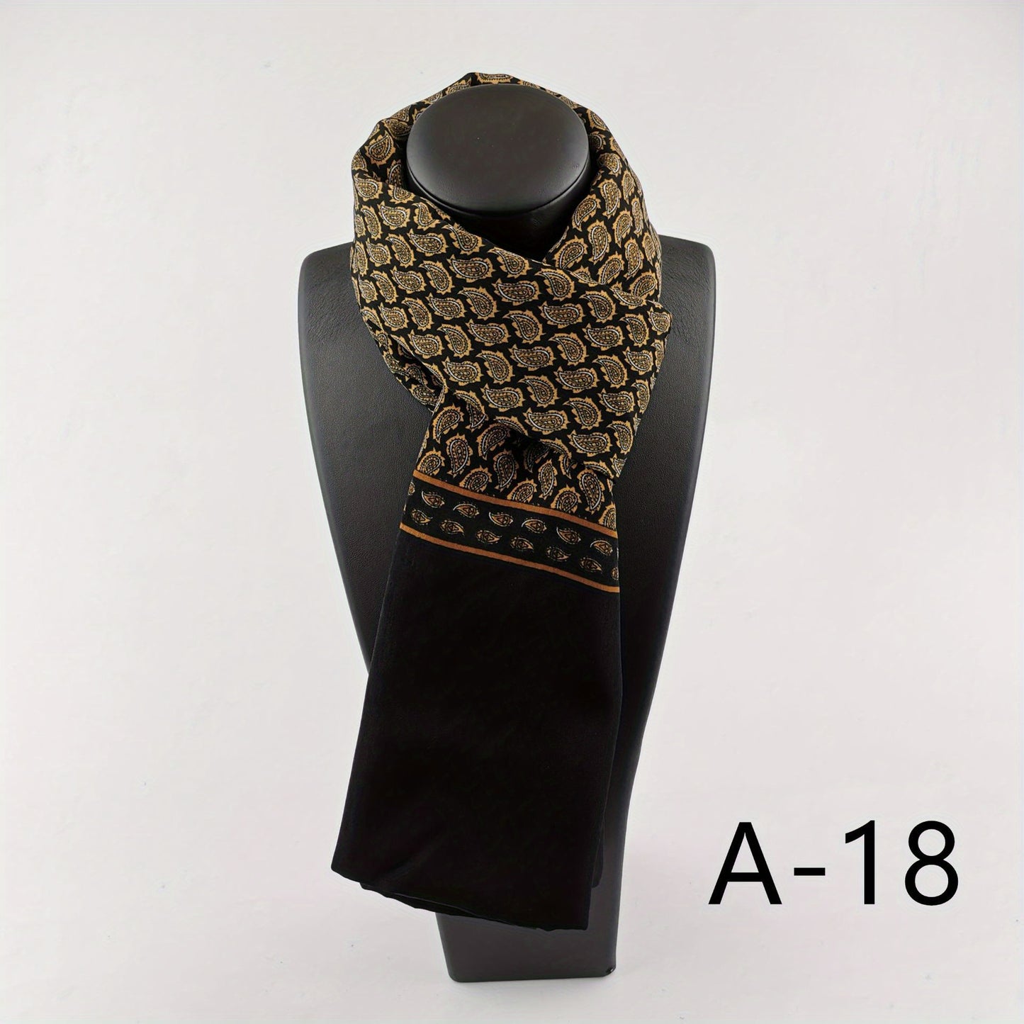 Men's Warmth Simple Scarf, 100% Polyester Knit Fabric, Mature Style, Fashionable Accessory