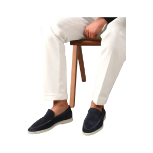 Yacht Loafers Frosted Suede Slip-on Driving Flat Shoes 4 Season Walking Lazy Mules Round Toe Penny Casual Shoes Man Big Size
