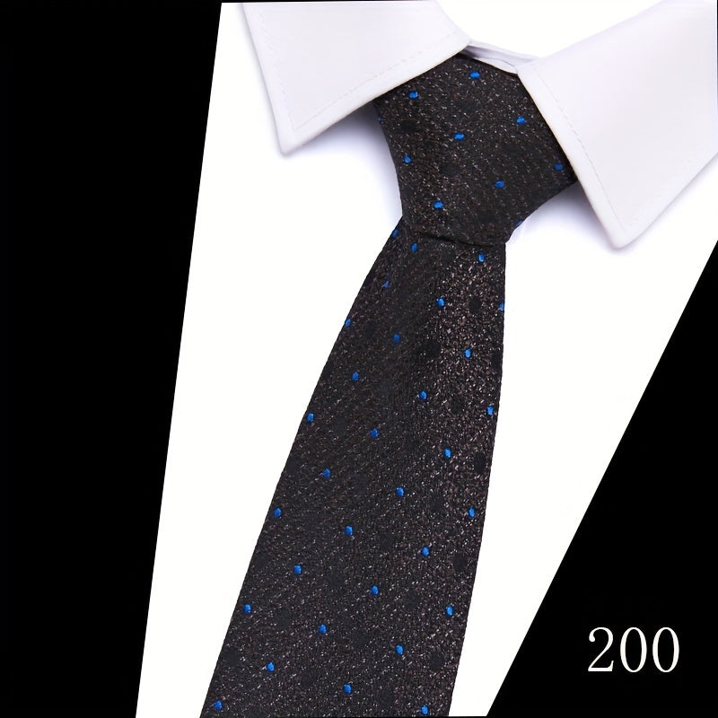 IN BLACK Men's Tie, Paisley Floral Necktie for Wedding Workplace