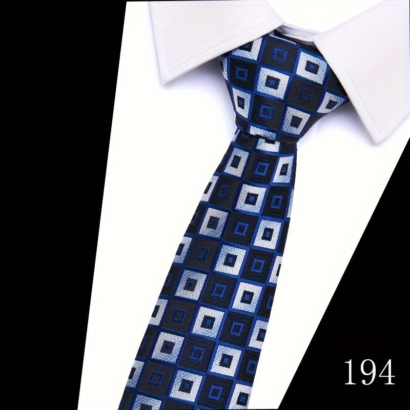 IN BLACK Men's Tie, Paisley Floral Necktie for Wedding Workplace