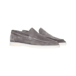 Yacht Loafers Frosted Suede Slip-on Driving Flat Shoes 4 Season Walking Lazy Mules Round Toe Penny Casual Shoes Man Big Size