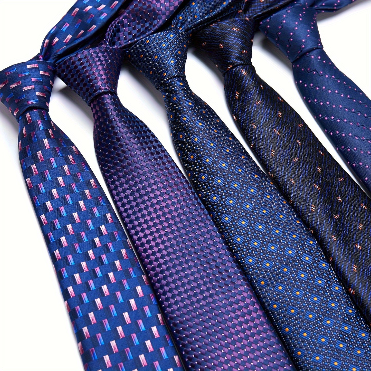 IN BLACK Men's Tie, Paisley Floral Necktie for Wedding Workplace