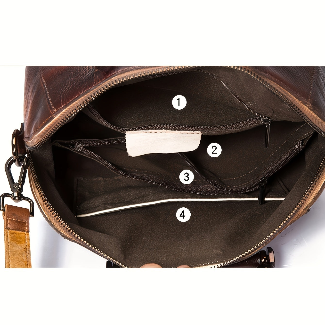 Handbag For Women, Top Layer Cowhide Tote With Multi-Compartment, Large Capacity Shoulder & Crossbody Bag, Elegant Classic Design Bag For Travel