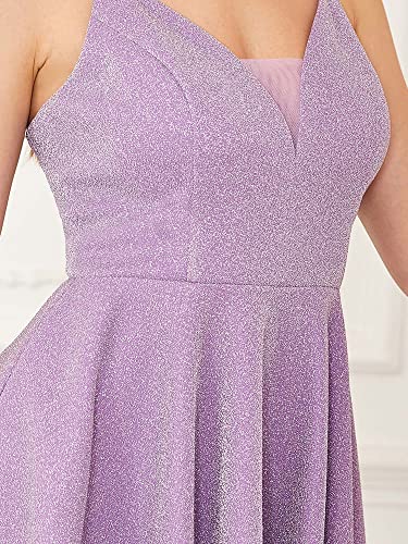 Ever-Pretty Women's Summer Dresses Glitter V Neck Spaghetti Straps Mini Wedding Guest Dress 03124