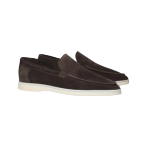 Yacht Loafers Frosted Suede Slip-on Driving Flat Shoes 4 Season Walking Lazy Mules Round Toe Penny Casual Shoes Man Big Size