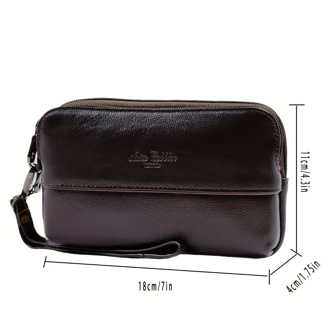 Men's Genuine Leather Handbag, Daily Wallet, Top Layer Cowhide Grab Bag