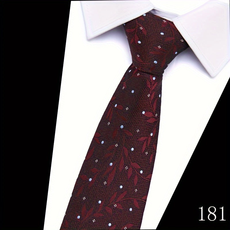 IN BLACK Men's Tie, Paisley Floral Necktie for Wedding Workplace