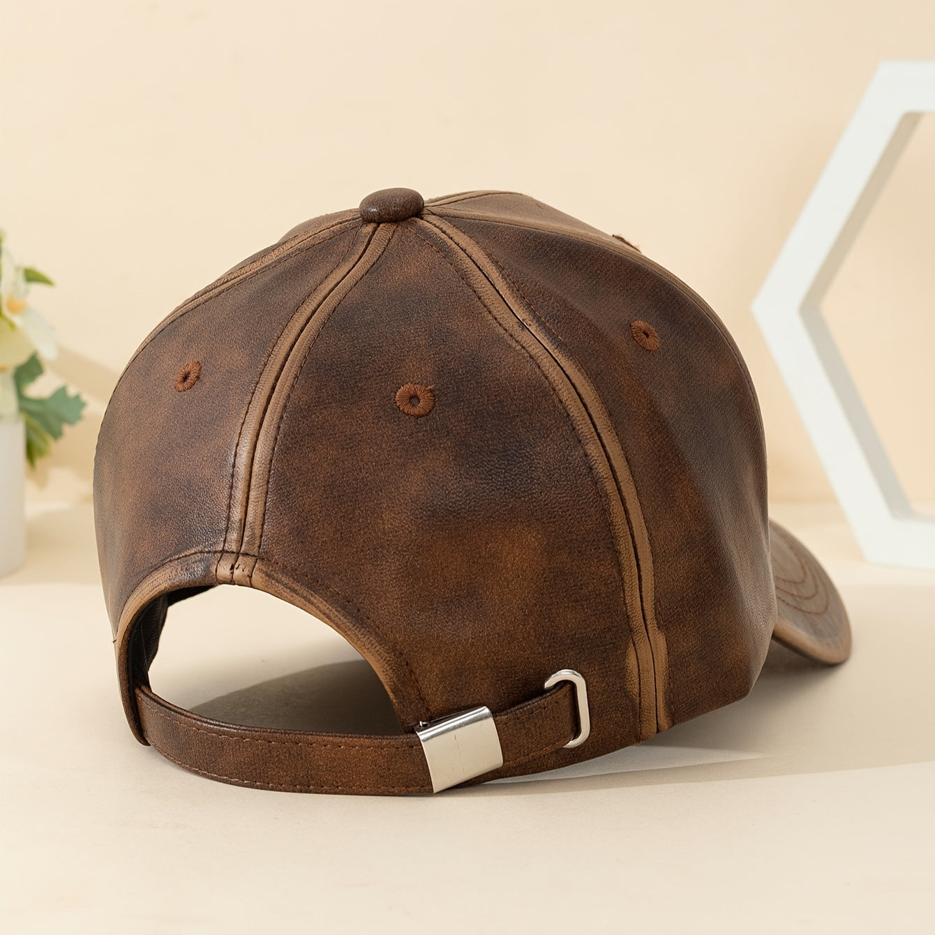 Unisex Washed Distressed Leather PU Leather Four Seasons Commuting