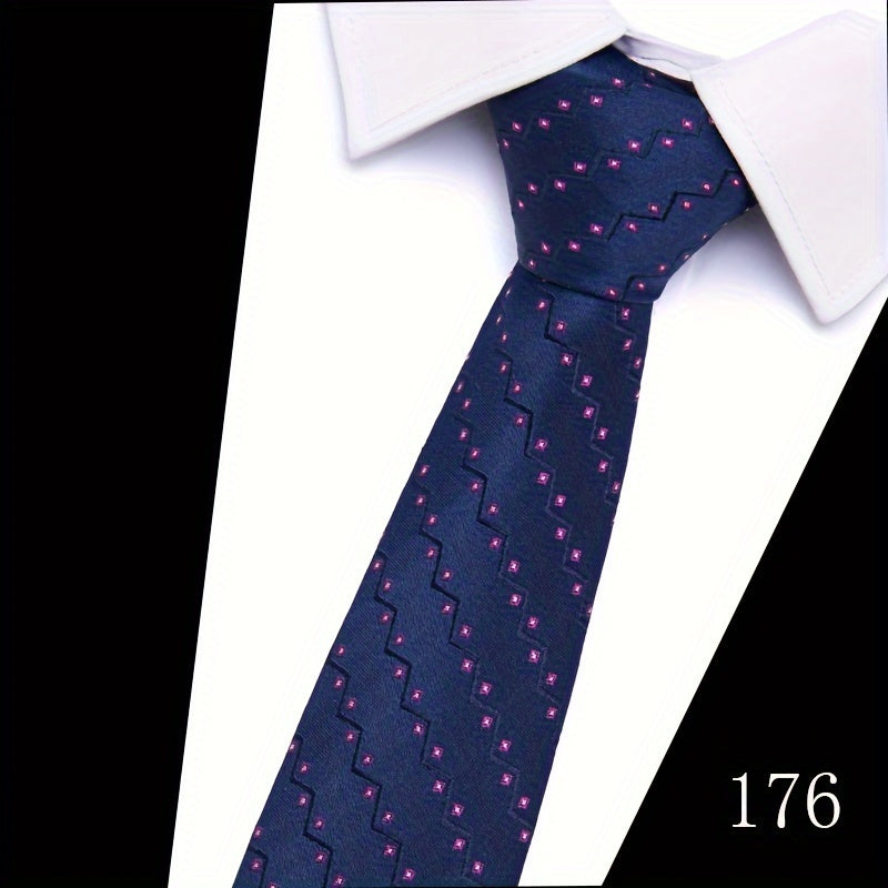IN BLACK Men's Tie, Paisley Floral Necktie for Wedding Workplace