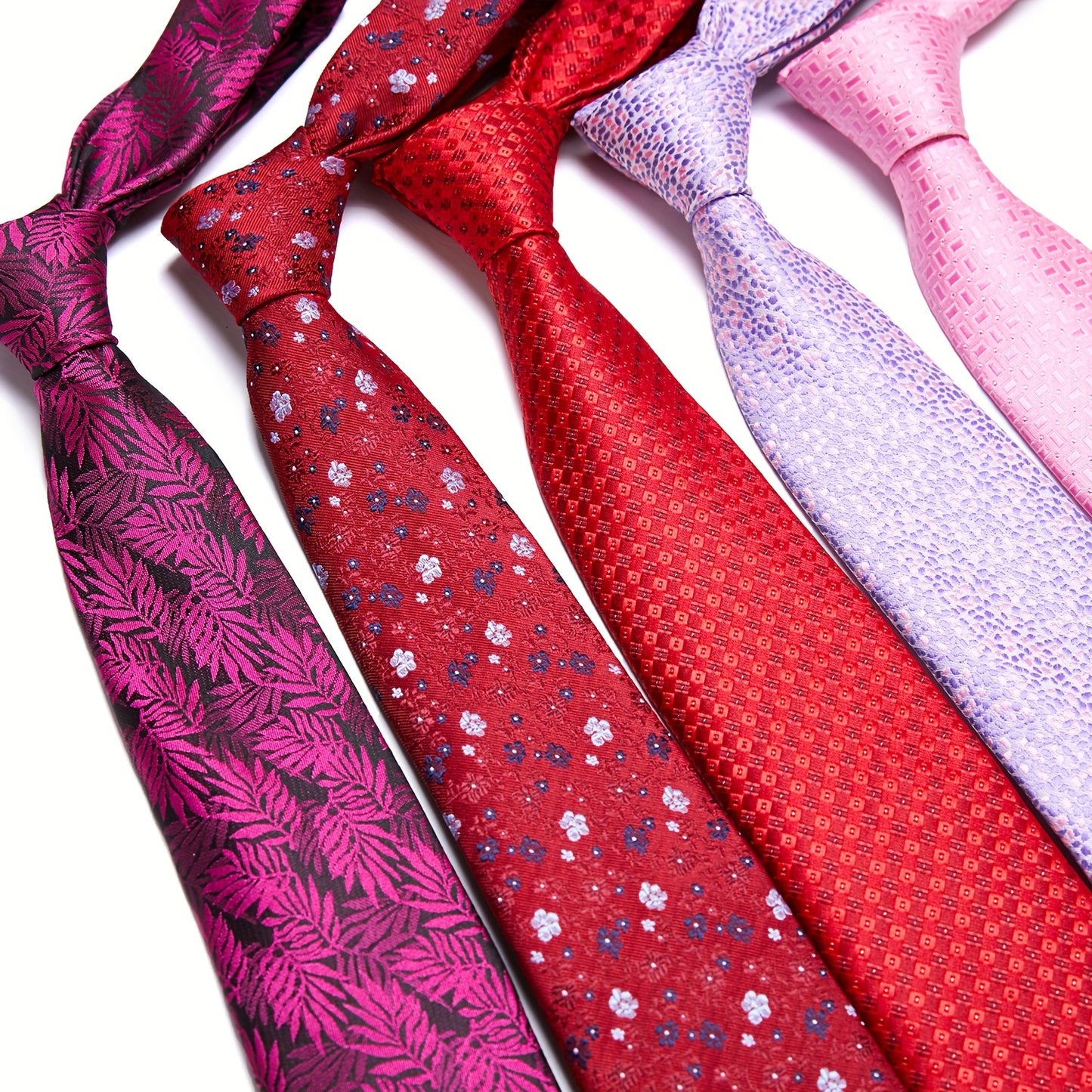IN BLACK Men's Tie, Paisley Floral Necktie for Wedding Workplace