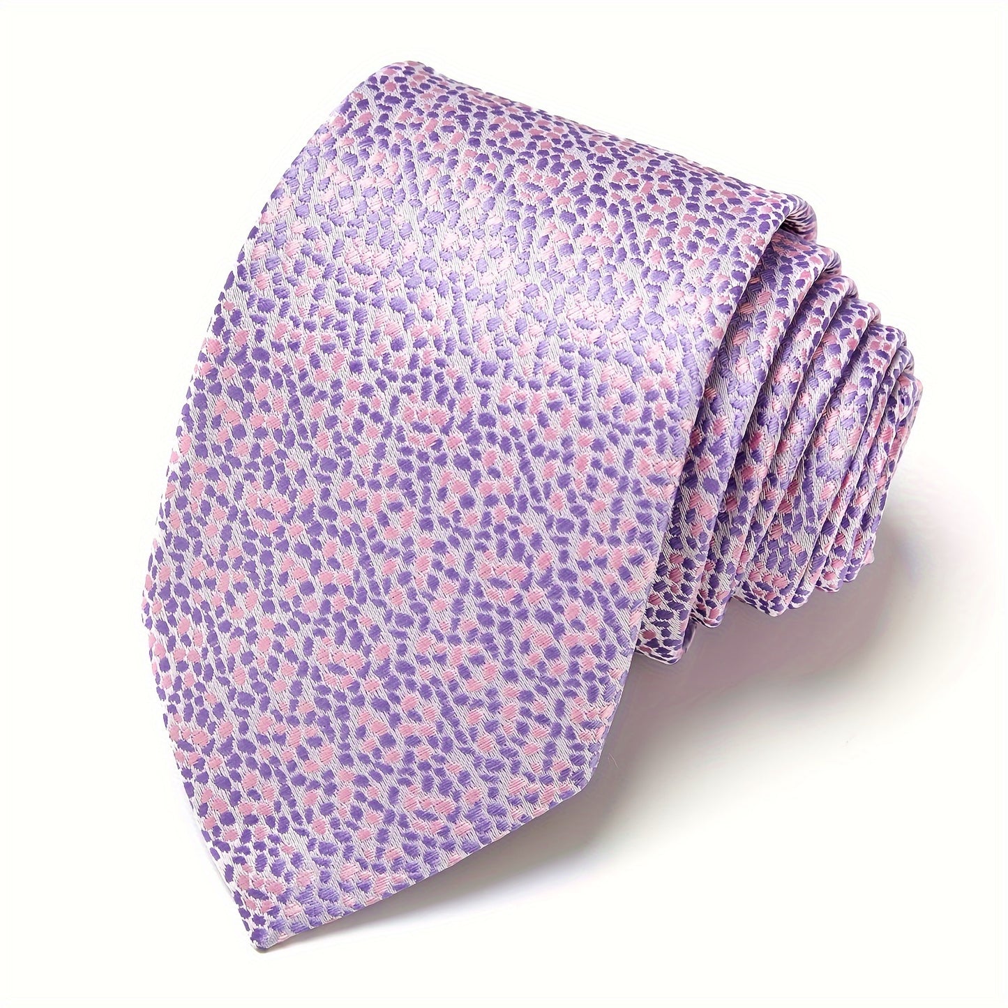 IN BLACK Men's Tie, Paisley Floral Necktie for Wedding Workplace