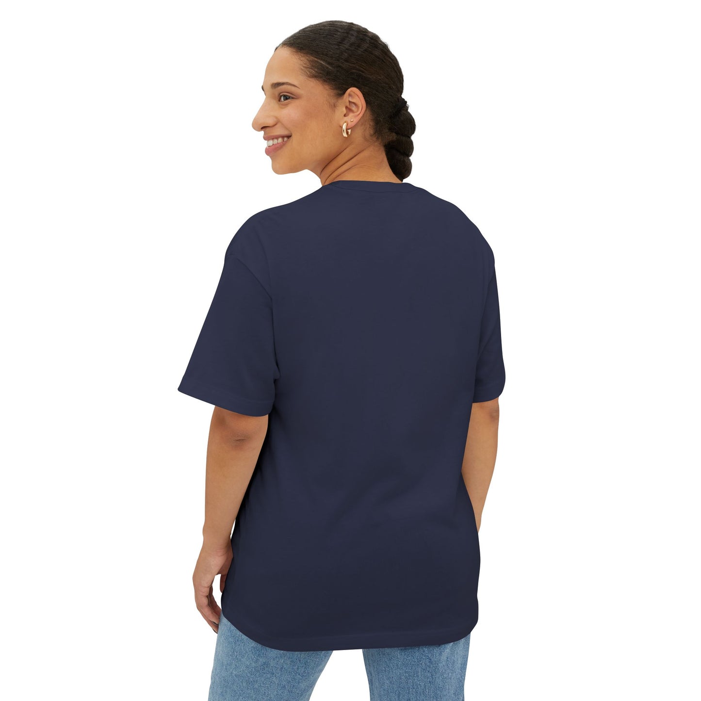In black Gender Neutral Box Tee for Men and Women