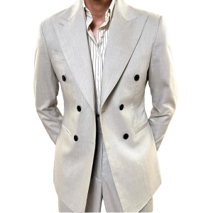2025 British Style Men Suits Designers Double Breasted Men Tuxedo Suit Wedding Business Dress Coat Social Banquet Tuxedo Costume