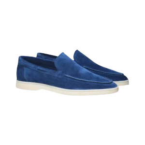 Yacht Loafers Frosted Suede Slip-on Driving Flat Shoes 4 Season Walking Lazy Mules Round Toe Penny Casual Shoes Man Big Size