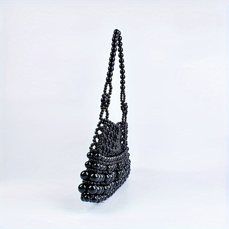 Hand wereAcrylic Beaded Shoulder Bag For Women, Casual Style Fashionable Bag Ideal For Everyday Use