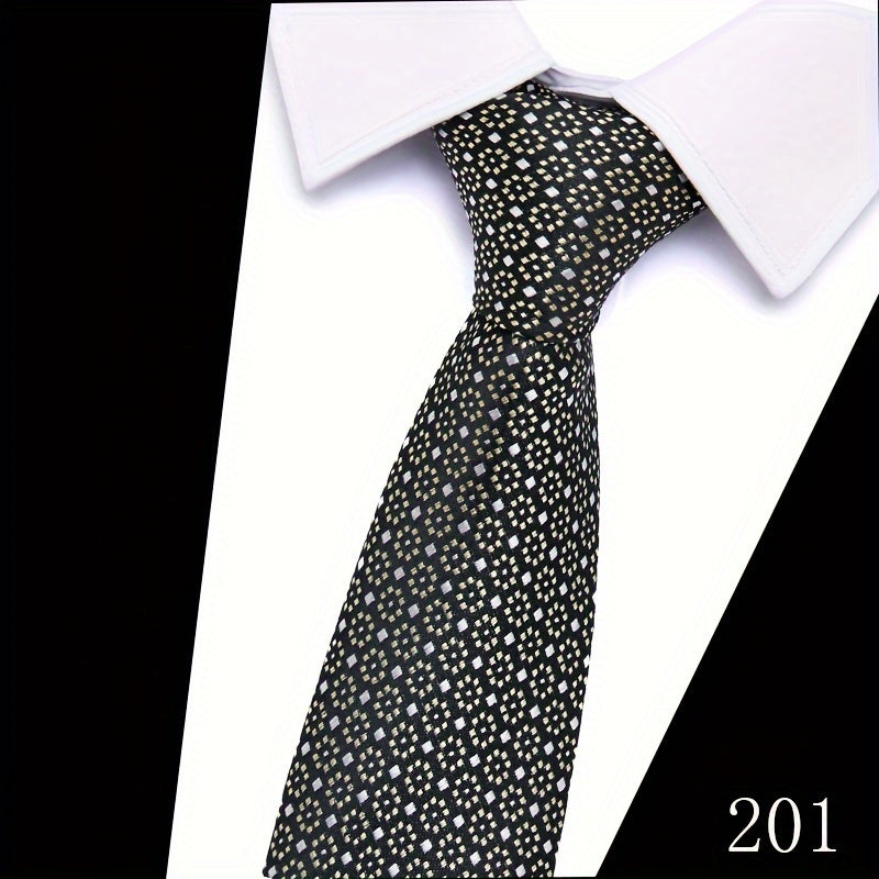 IN BLACK Men's Tie, Paisley Floral Necktie for Wedding Workplace