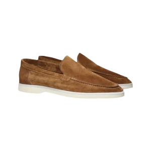 Yacht Loafers Frosted Suede Slip-on Driving Flat Shoes 4 Season Walking Lazy Mules Round Toe Penny Casual Shoes Man Big Size