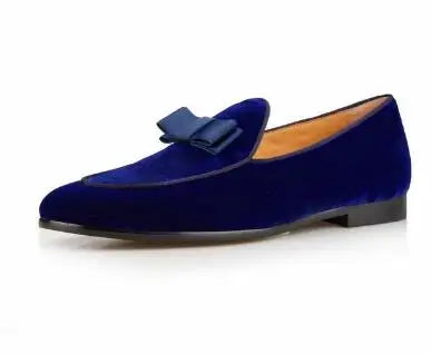 Hot Sale Black Suede Loafers Fashion Patent leather Men Bow Tie Moccasins Man Flats Wedding Men's Dress Shoes Casual Shoes