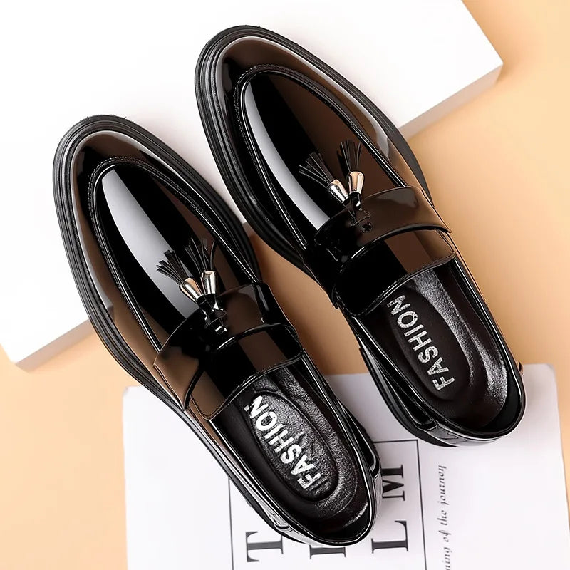 Men's Business Dress Shoes Slip-on Shoes Men Leather Shoe Summer Loafers Classic Wedding Shoes Comfortable Zapatos Para Hombres