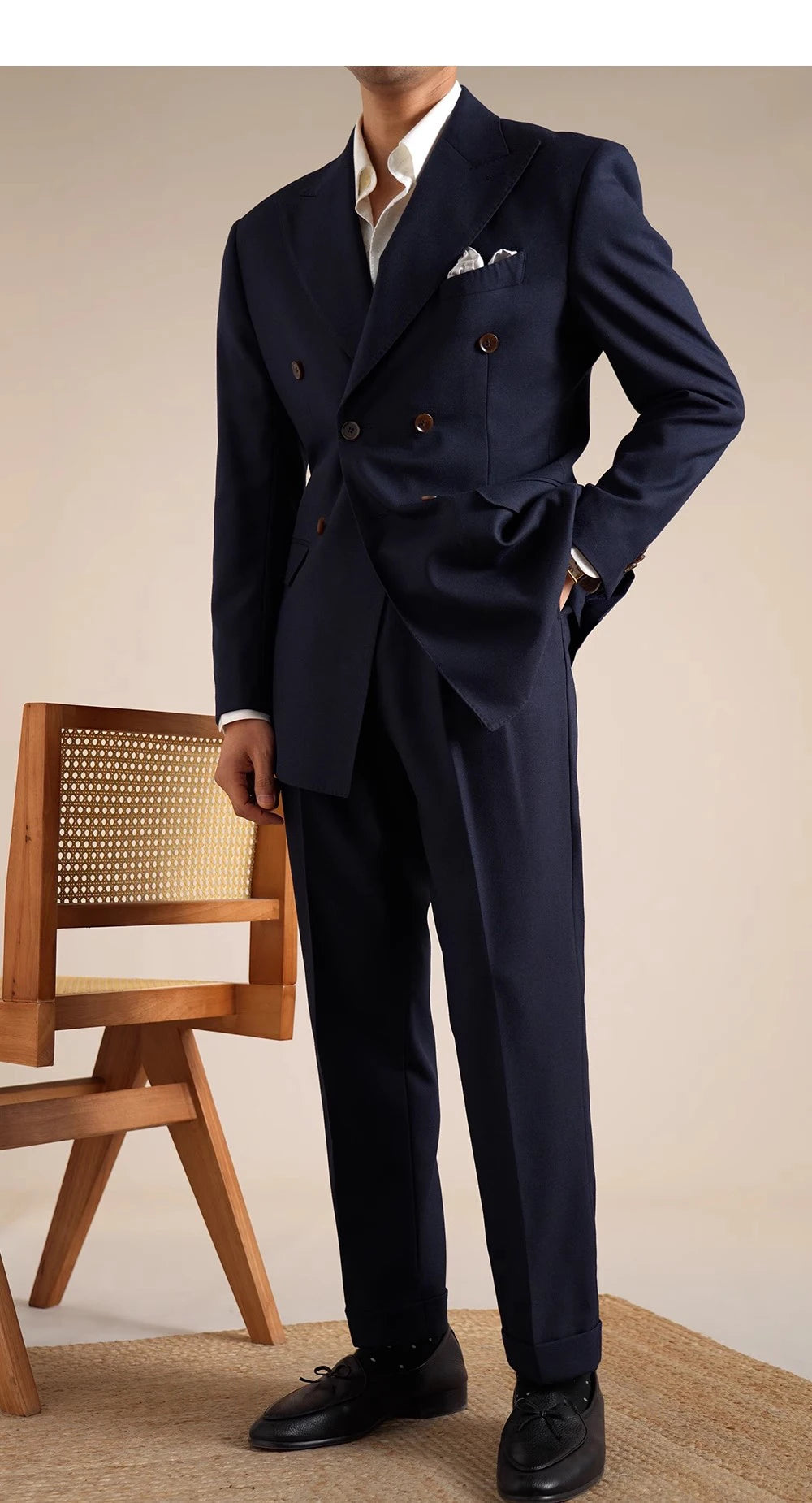Double Breasted Wedding Suit Men Tuxedo Suit Smoking Homme Mariage Traje Novio 2024 Wool Italian Blazers Suit For Men's Business