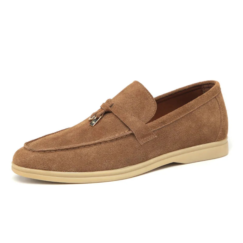 Fashion Men's Casual Shoes Genuine Suede Leather Men Classic British Style Tassels Loafers Moccasins Mens Outdoor Driving Flats