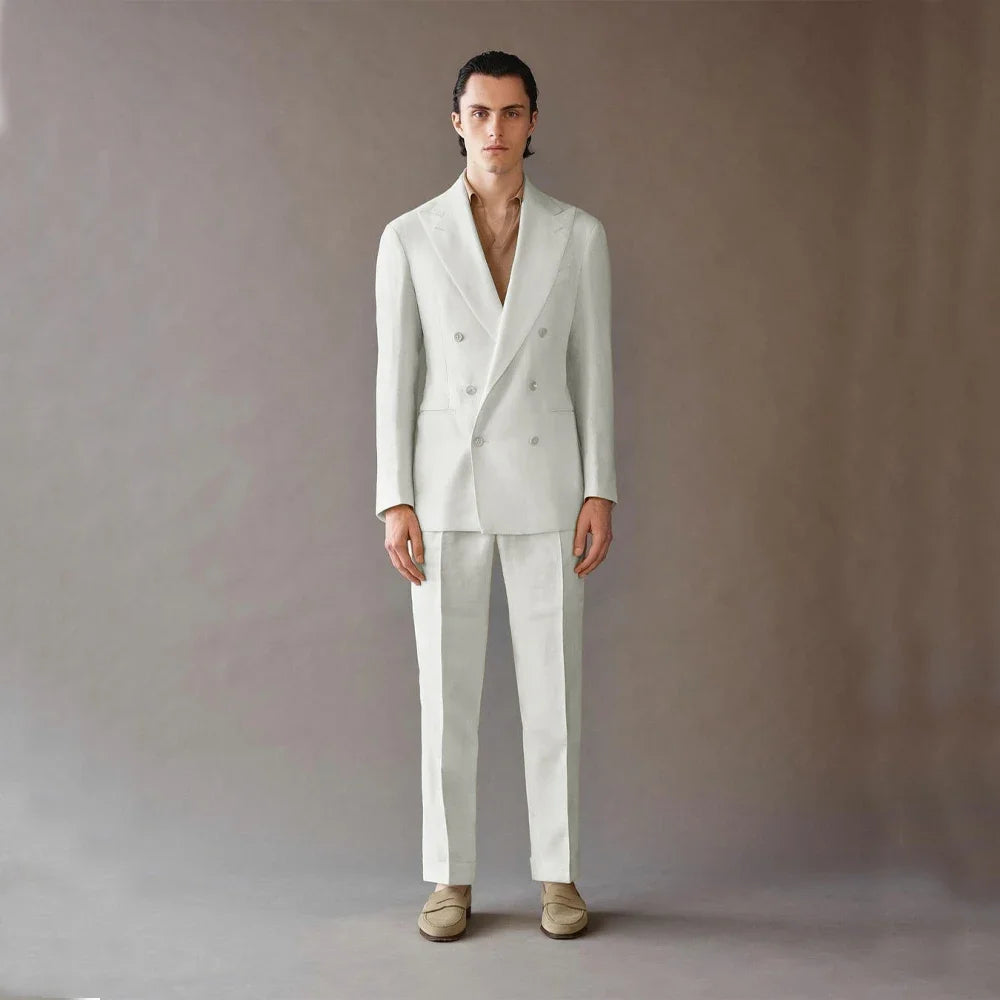 High Quality Men's Suit 2 Piece Blazer Pants Business Luxury For Wedding Men's Costumes Adult Man Costume Summer Serge Casual