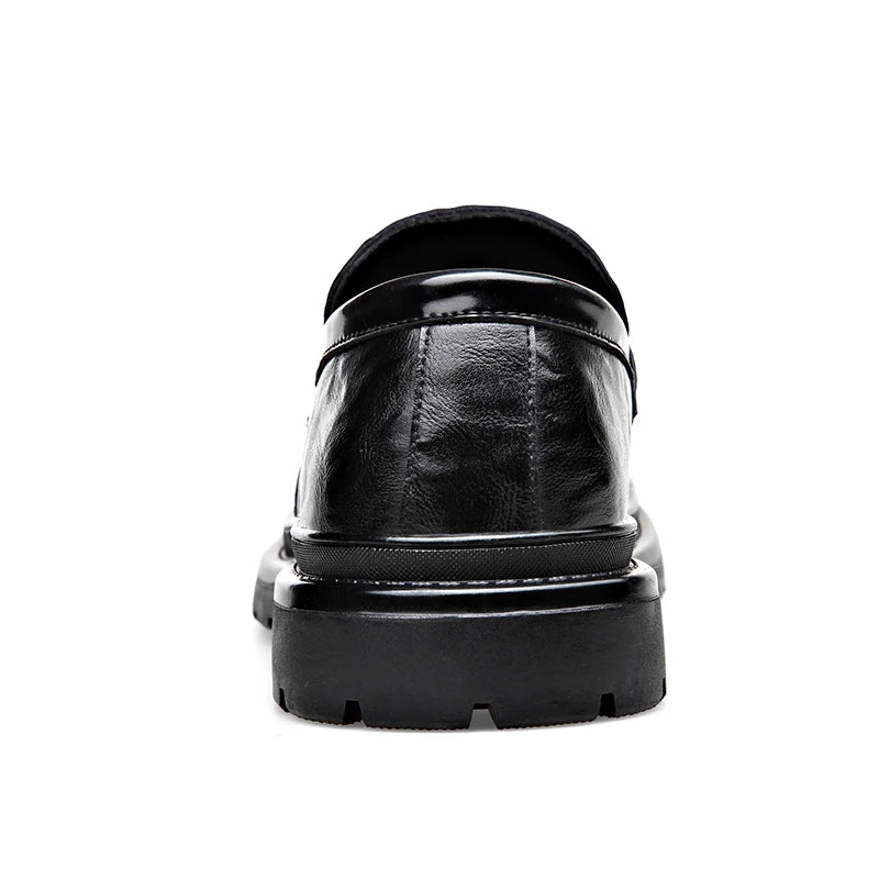 Fashion Leather Mens Casual Shoes Breathable Business Handmade Slip On Shoes Hot Sale Brand Classic Men Shoes Flats Moccasins