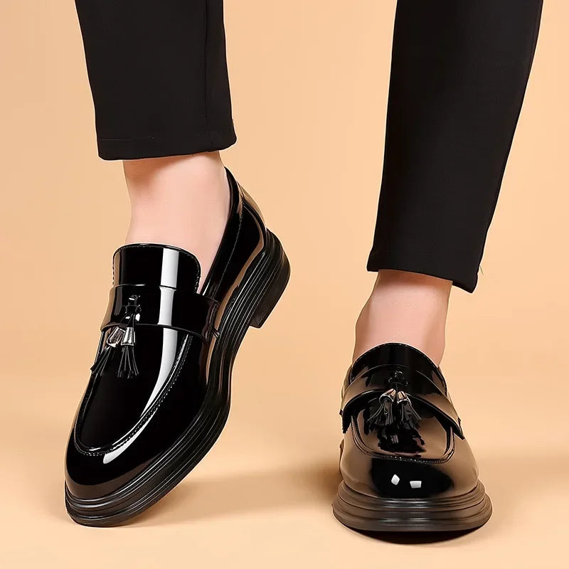 Men's Business Dress Shoes Slip-on Shoes Men Leather Shoe Summer Loafers Classic Wedding Shoes Comfortable Zapatos Para Hombres