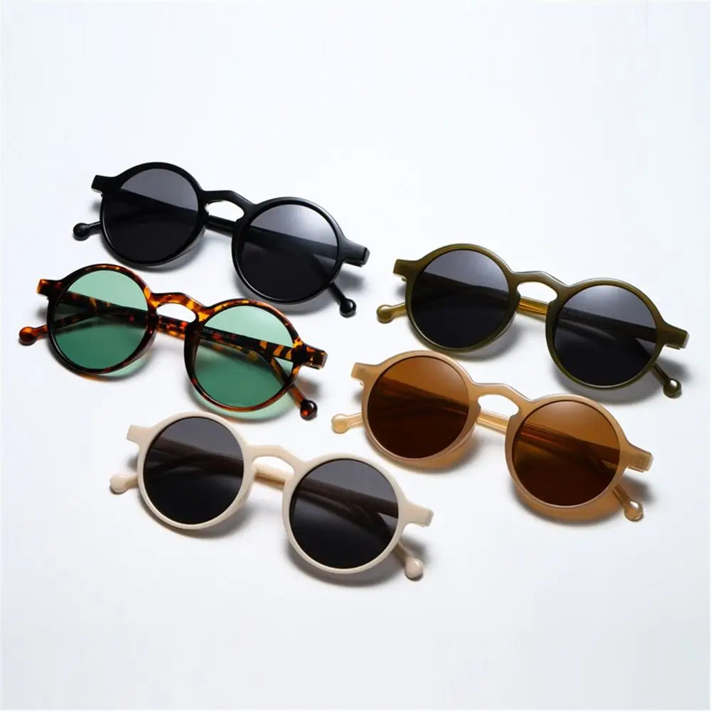 Luxury Round Sunglasses Women Brand Designer Vintage Small Frame Black Sun Glasses Korean Shades Driving Travel Eyewear UV400