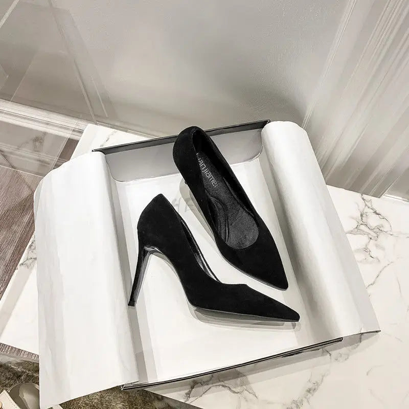 Women Pumps Spring/Autumn High heels Pointed Toe black Wedding Shoes Sexy High Heel shoes for Women Pumps