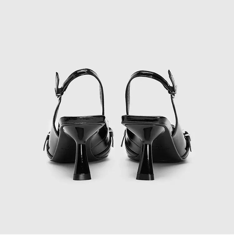 Big Size Footwear Wine Red Women High Heels Shoes Fashion Pointed Toe Pumps Ladies Thin Heels Shoes  Female Slingbacks Slides