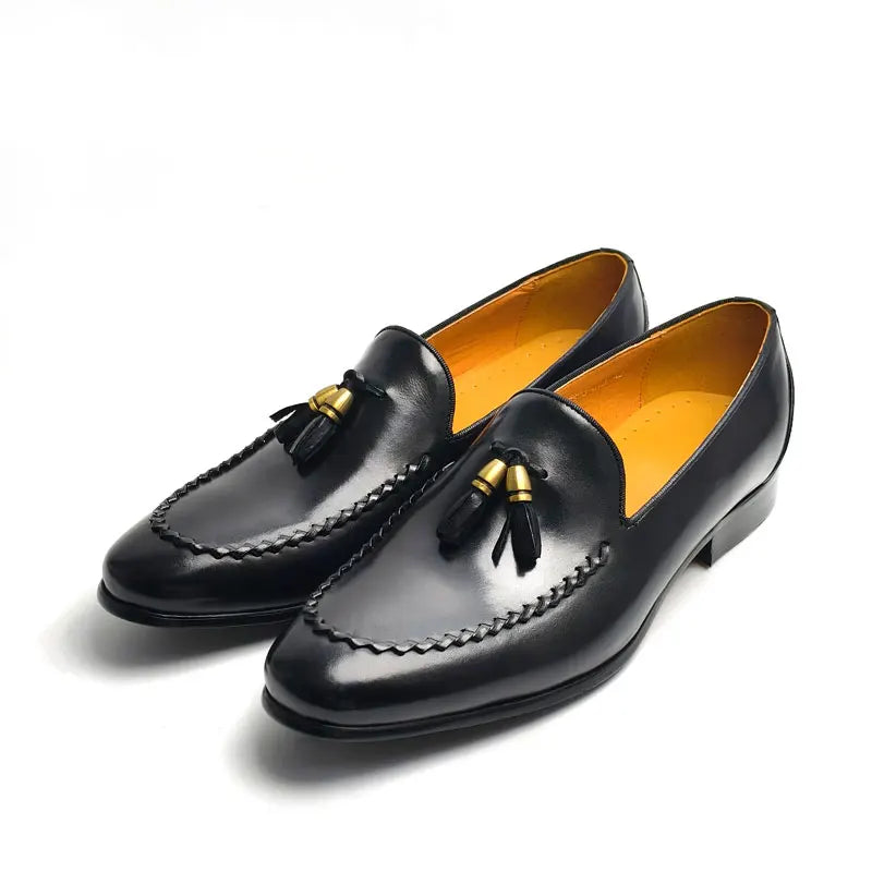 Office Loafers Men Shoes Made Pure Cowhide Leather Zapatos Para Hombres Dress Business Daily Footwears Breathable Fast Delivery
