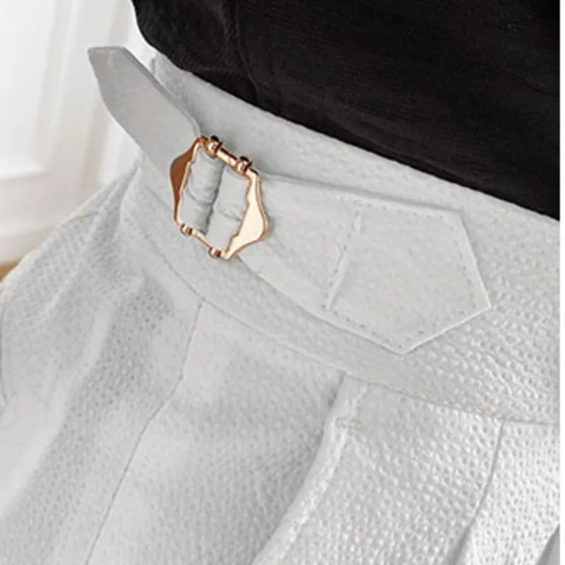 Spring Italy Business Dress Pants Men High Quality Office Social Suit Pants Pantalones Hombre Slim Wedding Groom Trouser White