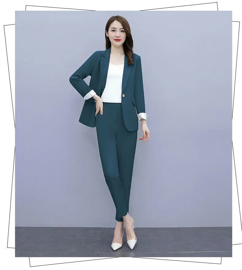 Women's Spring Summer Thin Blazer Pants 3 Pcs Set Korean Office Lady Work Graceful Suit Coat Trousers Vest Outfits Daily Clothes
