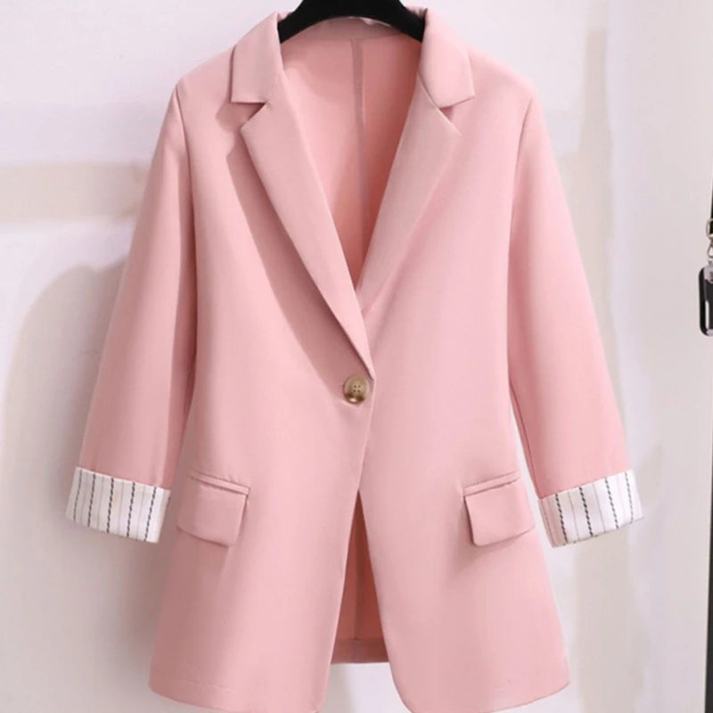 Women's Spring Summer Thin Blazer Pants 3 Pcs Set Korean Office Lady Work Graceful Suit Coat Trousers Vest Outfits Daily Clothes