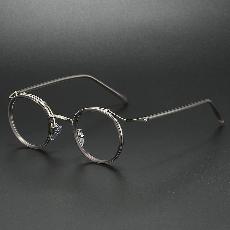 Design Luxury Round Frame Glasses Frame for Men Women Ultralight Stainless Steel Alloy Anti Blue Light Eyeglasses
