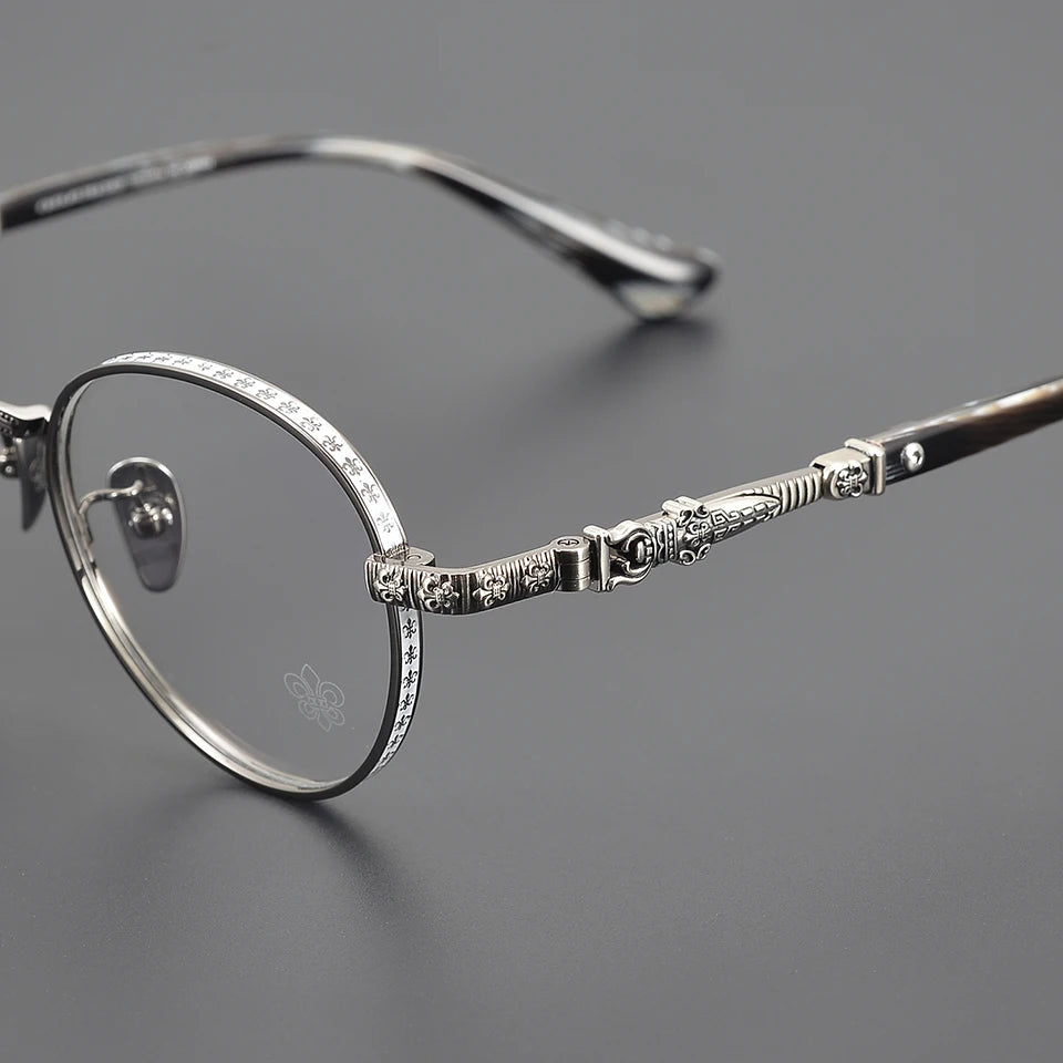 2024 New in Women's Fashion Round Business Optical Glasses Frame High Quality Men's Reading Computer Prescription Luxury Glasses