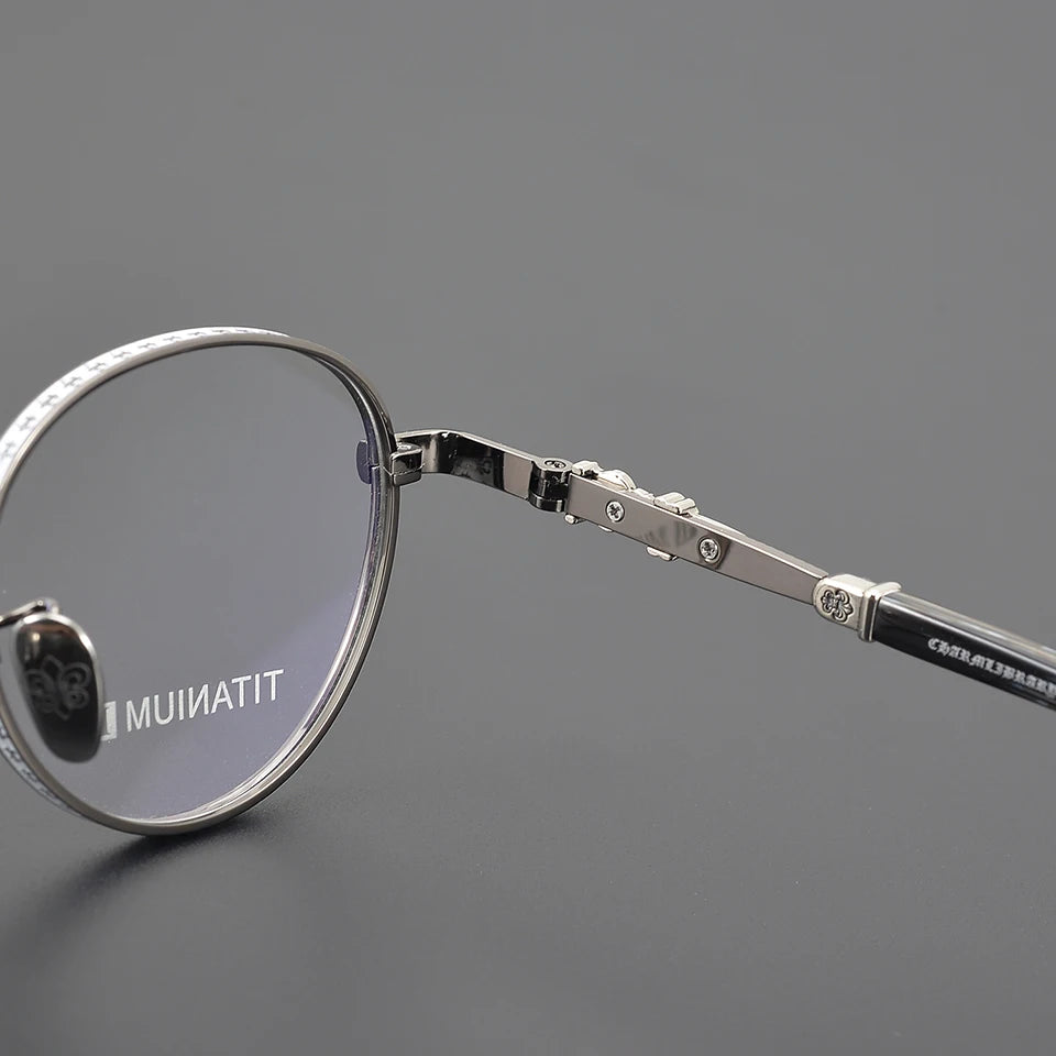 2024 New in Women's Fashion Round Business Optical Glasses Frame High Quality Men's Reading Computer Prescription Luxury Glasses