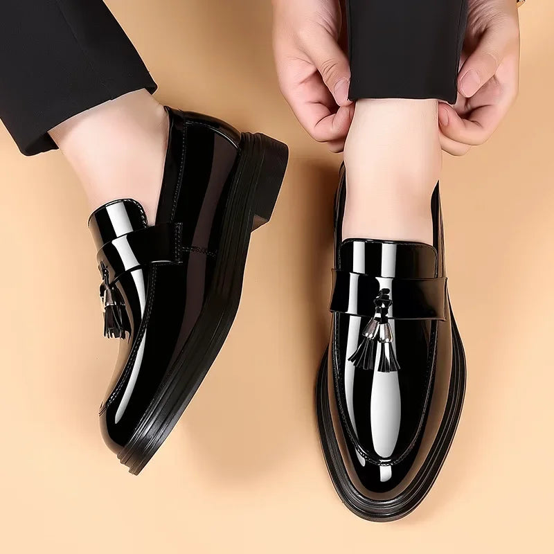Men's Business Dress Shoes Slip-on Shoes Men Leather Shoe Summer Loafers Classic Wedding Shoes Comfortable Zapatos Para Hombres