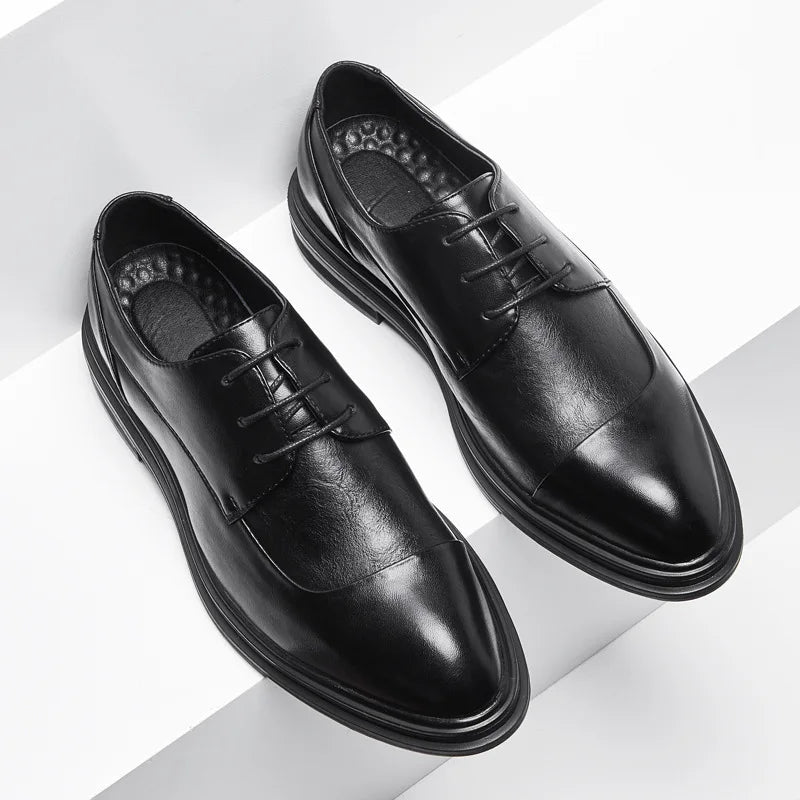 Handmade Mens Oxford Shoes Grey Leather Brogue Men's Dress Shoes Classic Business Formal Shoes for Man Wedding Zapatillas Hombre