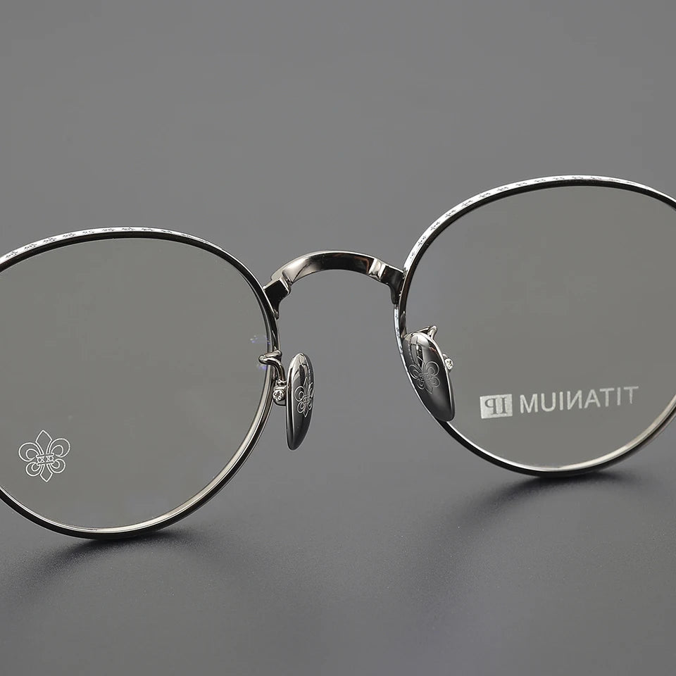 2024 New in Women's Fashion Round Business Optical Glasses Frame High Quality Men's Reading Computer Prescription Luxury Glasses