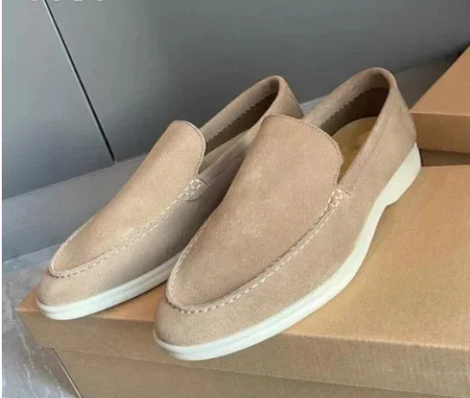 Loro*p Men's Loafers Soft Bottom Flat Casual Slip-on Shoes Suitable For Men Women Comfortable Breathable Summer Walking Shoes