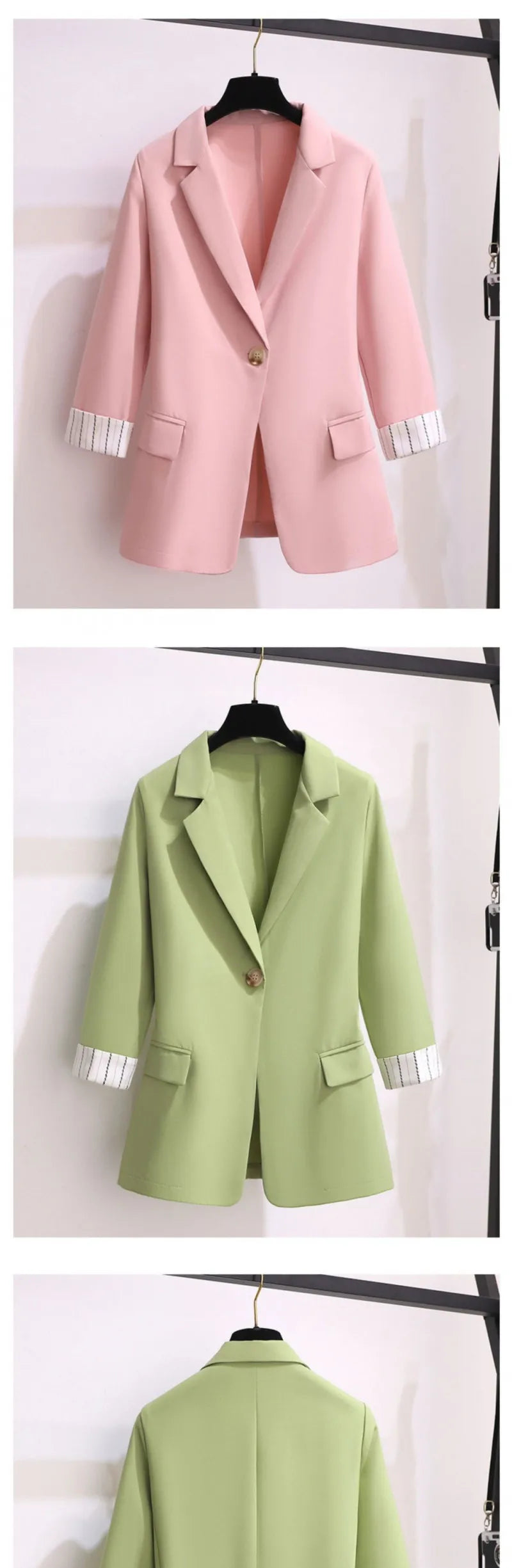 Women's Spring Summer Thin Blazer Pants 3 Pcs Set Korean Office Lady Work Graceful Suit Coat Trousers Vest Outfits Daily Clothes