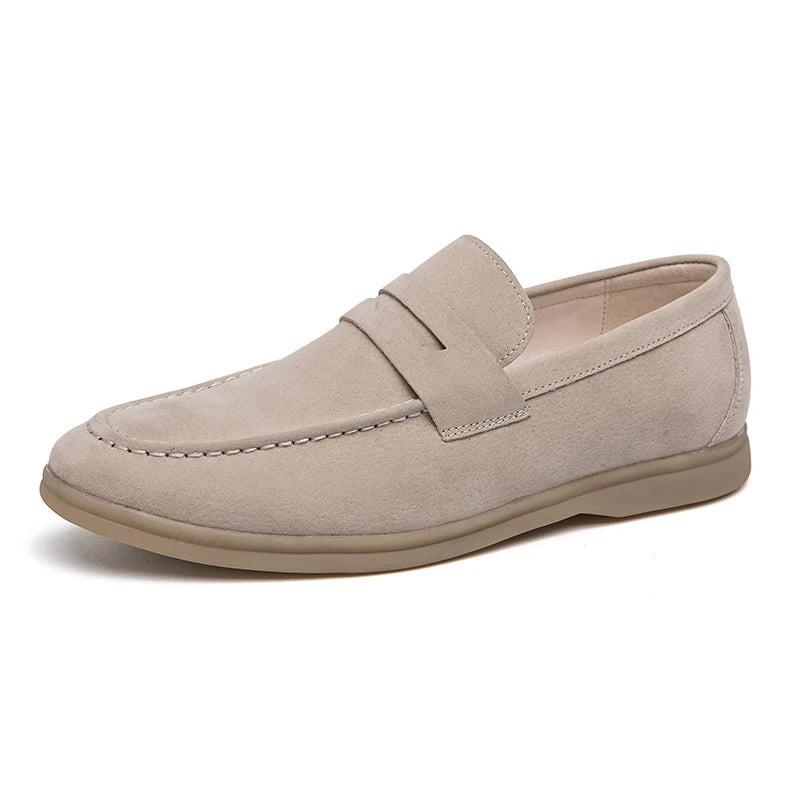 Spring New Classic Suede Loafers Men Casual Shoes Luxury Brand Mens Breathable Slip on Driving Shoes Nubuck Leather Moccasins